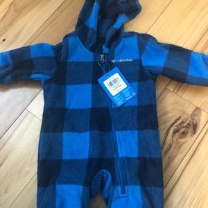 Brand new with tags, 0-3 month Columbia fleece snowsuit